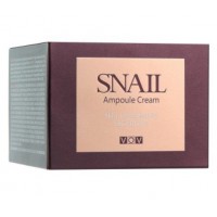 Антивозрастной ампульный крем с экстрактом слизи улитки VOV Snail Ampule Cream