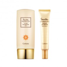 Солнцезащитный набор для лица Coreana Senite Gold Cell Repair UV-IR Sun Block 