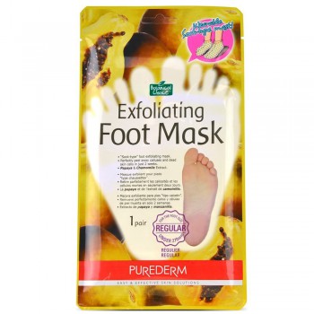 Отшелушивающая питающая маска для ног с экстрактами растений Purederm Exfoliating Food Mask Botanical Choice Foot pack 