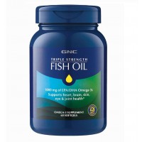 Рыбий жир Triple Strength Fish Oil GNC без вкуса и запаха, 60 мини капсул