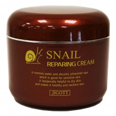 Улиточный восстанавливающий антивозрастной крем для лица Jigott Snail Reparing, 100 г