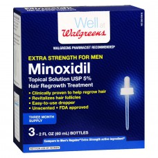 Миноксидил 5% Walgreens Minoxidil Hair Regrowth Treatment For Men Extra Strength 3 pk 